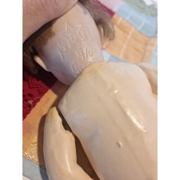 Antique German Bisque Head Doll Schoen Halbig S&H PB 4/0 w Clothing - Picture 10 of 13